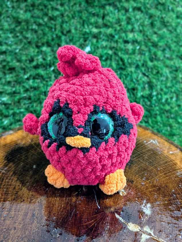 Crochet Angry Bird Inspired Cardinal