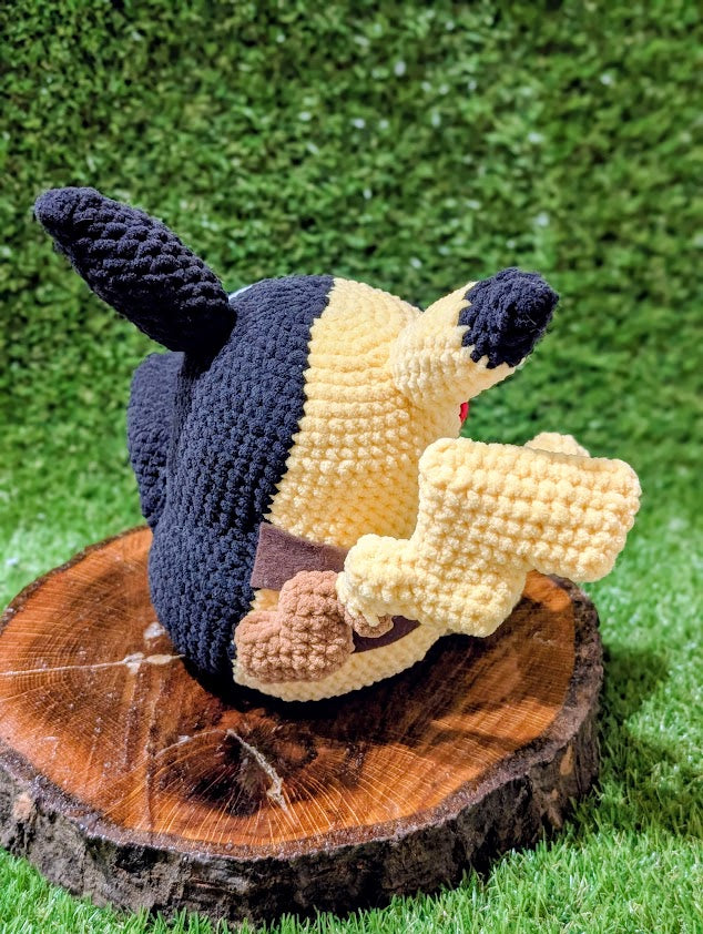 Crochet Skeleton Pikachu inspired Pokemon Plush