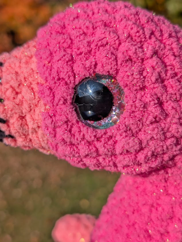 Crochet Glittery Flamingo