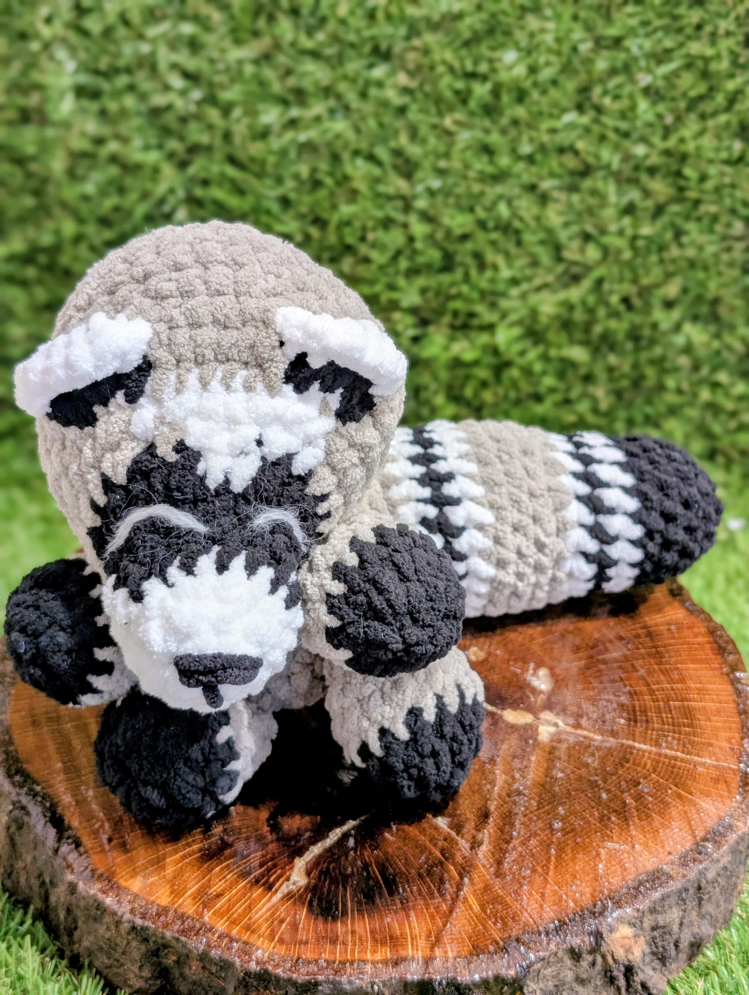Crochet Raccoon Baby Snuggler